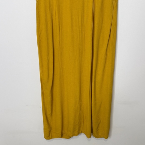 Aritzia Wilfred midi mustard yellow shirt dress size M - Picture 10 of 15